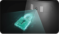 A key is shown in a green light.

Description generated by AI